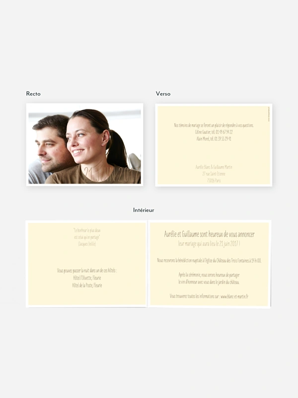 Faire-part mariage Éclat de couleur