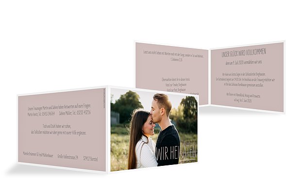 Hochzeitseinladung Farbenpracht