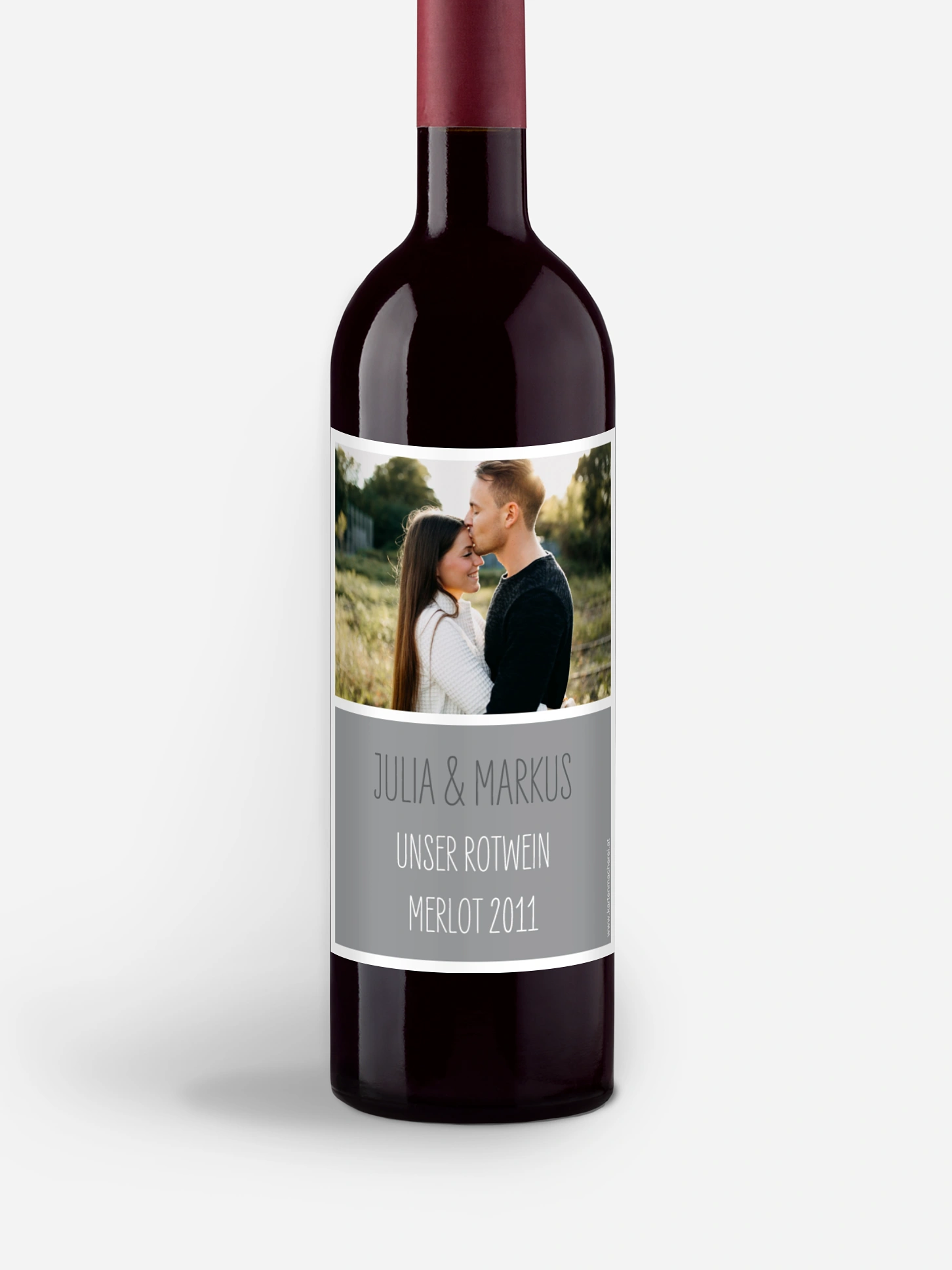 Flaschenetikett Hochzeit Farbenpracht