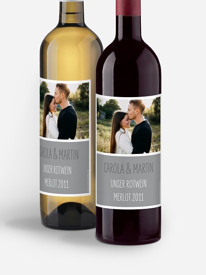 Flaschenetikett Hochzeit Farbenpracht