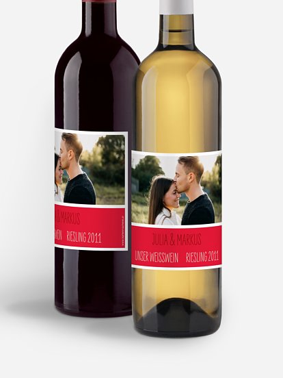 Flaschenetikett Hochzeit Farbenpracht