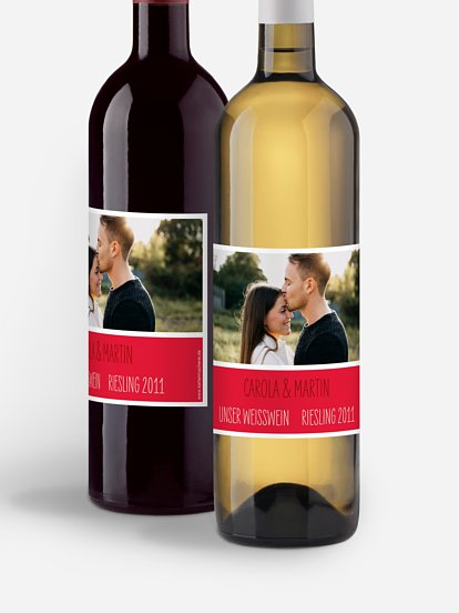 Flaschenetikett Hochzeit Farbenpracht