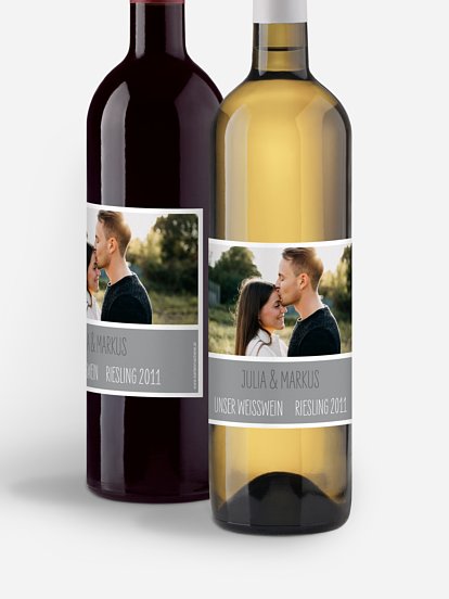 Flaschenetikett Hochzeit Farbenpracht