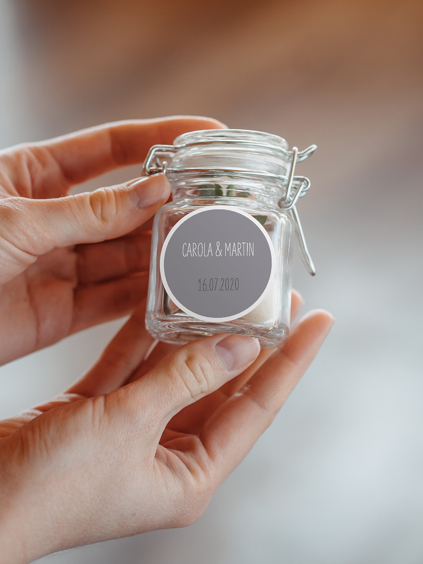 Geschenkaufkleber Hochzeit Farbenpracht