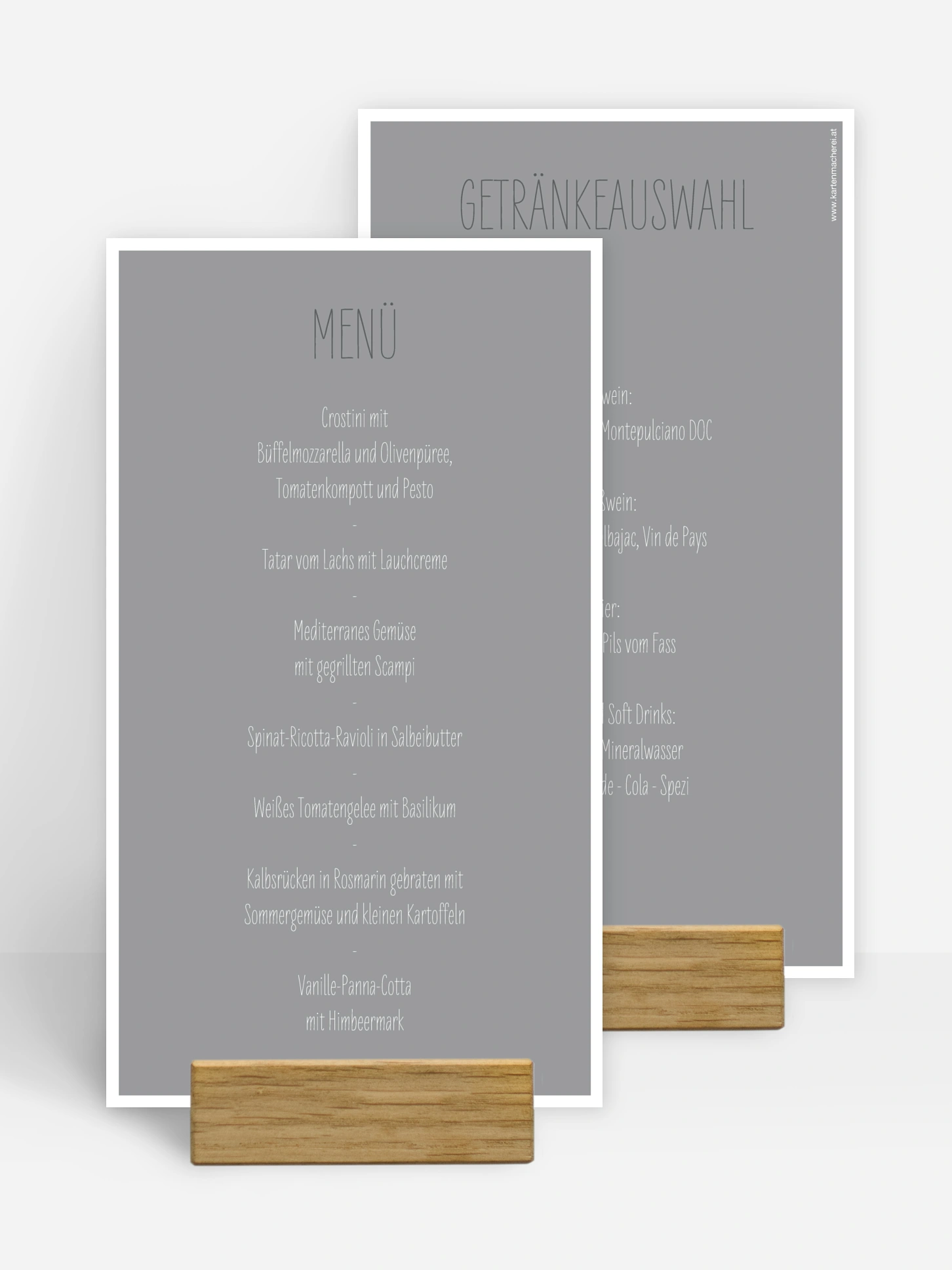Menükarte Hochzeit Farbenpracht