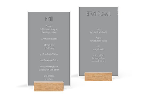 Menükarte Hochzeit Farbenpracht