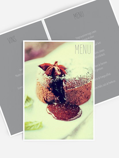 Menu mariage Éclat de couleur