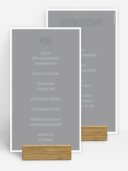 Menükarte Hochzeit Farbenpracht