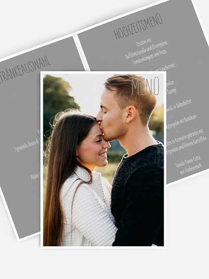 Menükarte Hochzeit Farbenpracht
