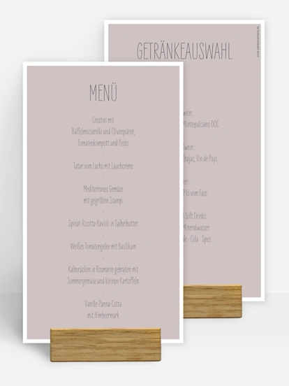Menükarte Hochzeit Farbenpracht