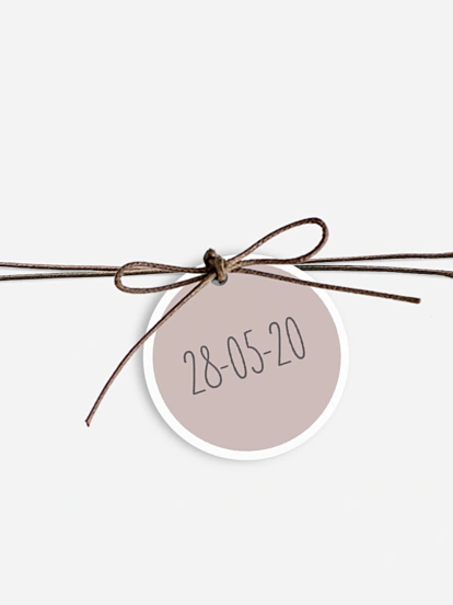 Anhänger mit Band zur Hochzeit personalisiert Farbenpracht