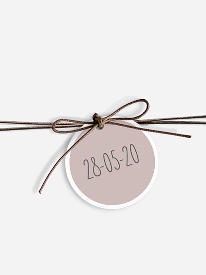 Anhänger mit Band zur Hochzeit personalisiert Farbenpracht