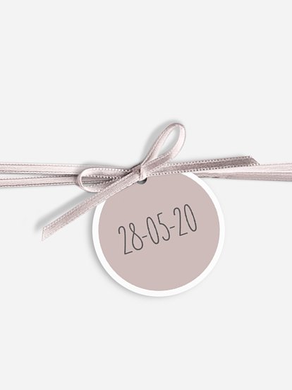 Anhänger mit Band zur Hochzeit personalisiert Farbenpracht