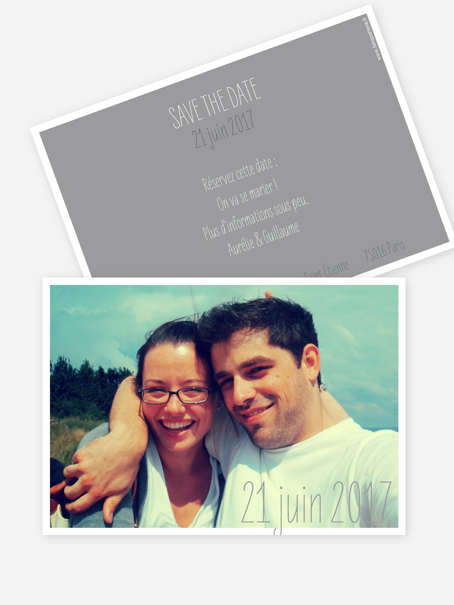 Save the date Éclat de couleur