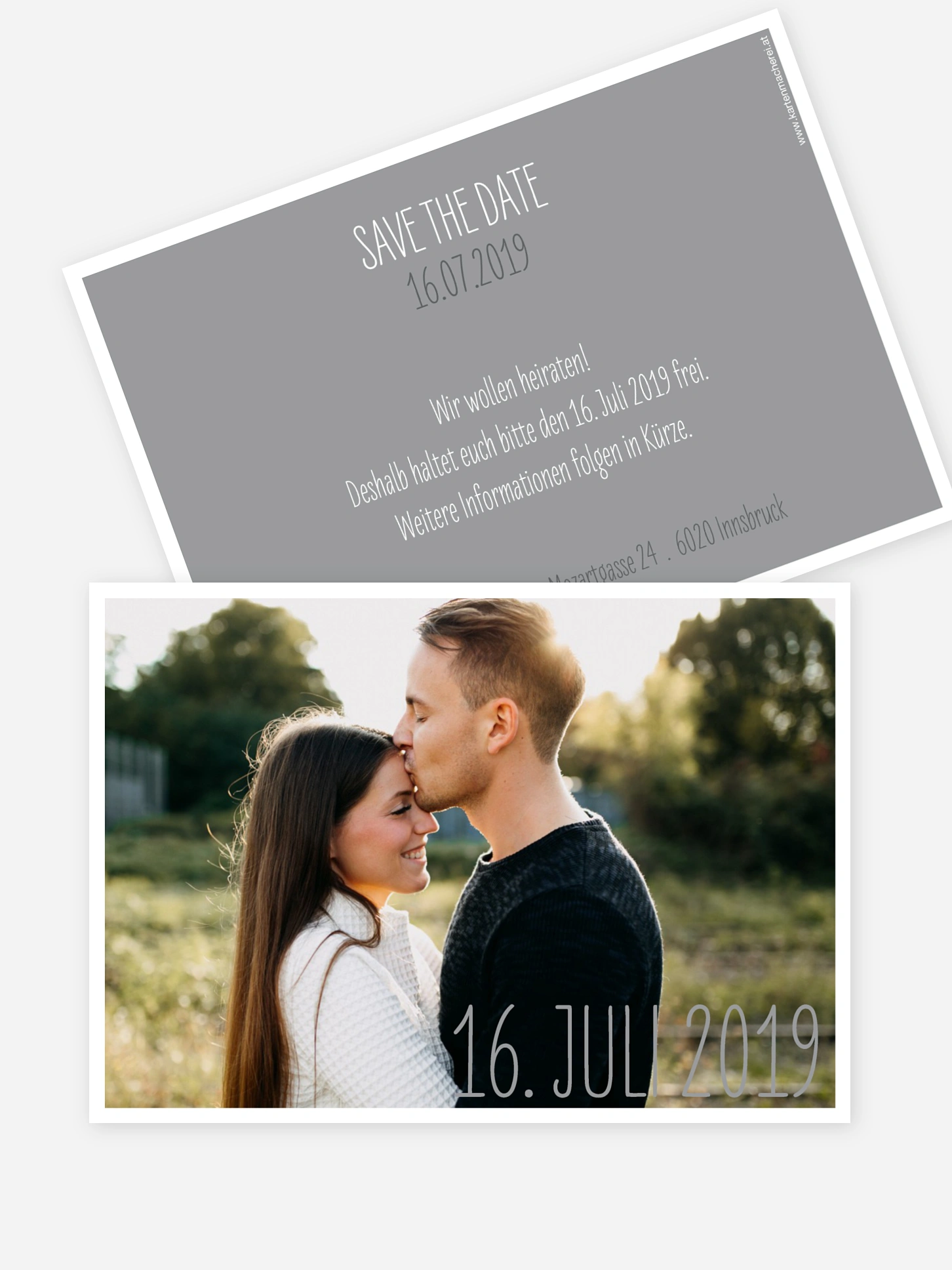 Save-the-Date Karte Farbenpracht