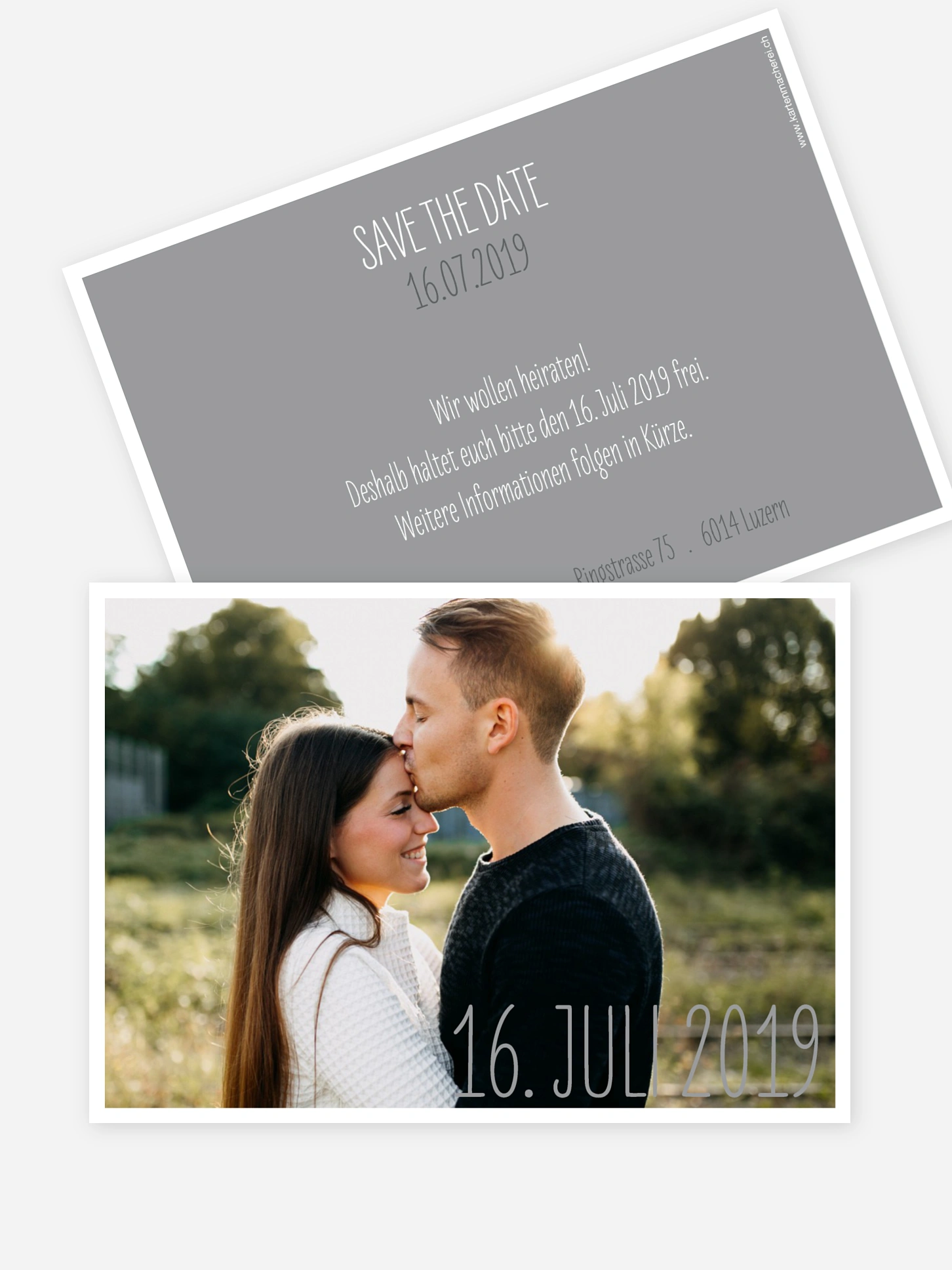 Save-the-Date Karte Farbenpracht