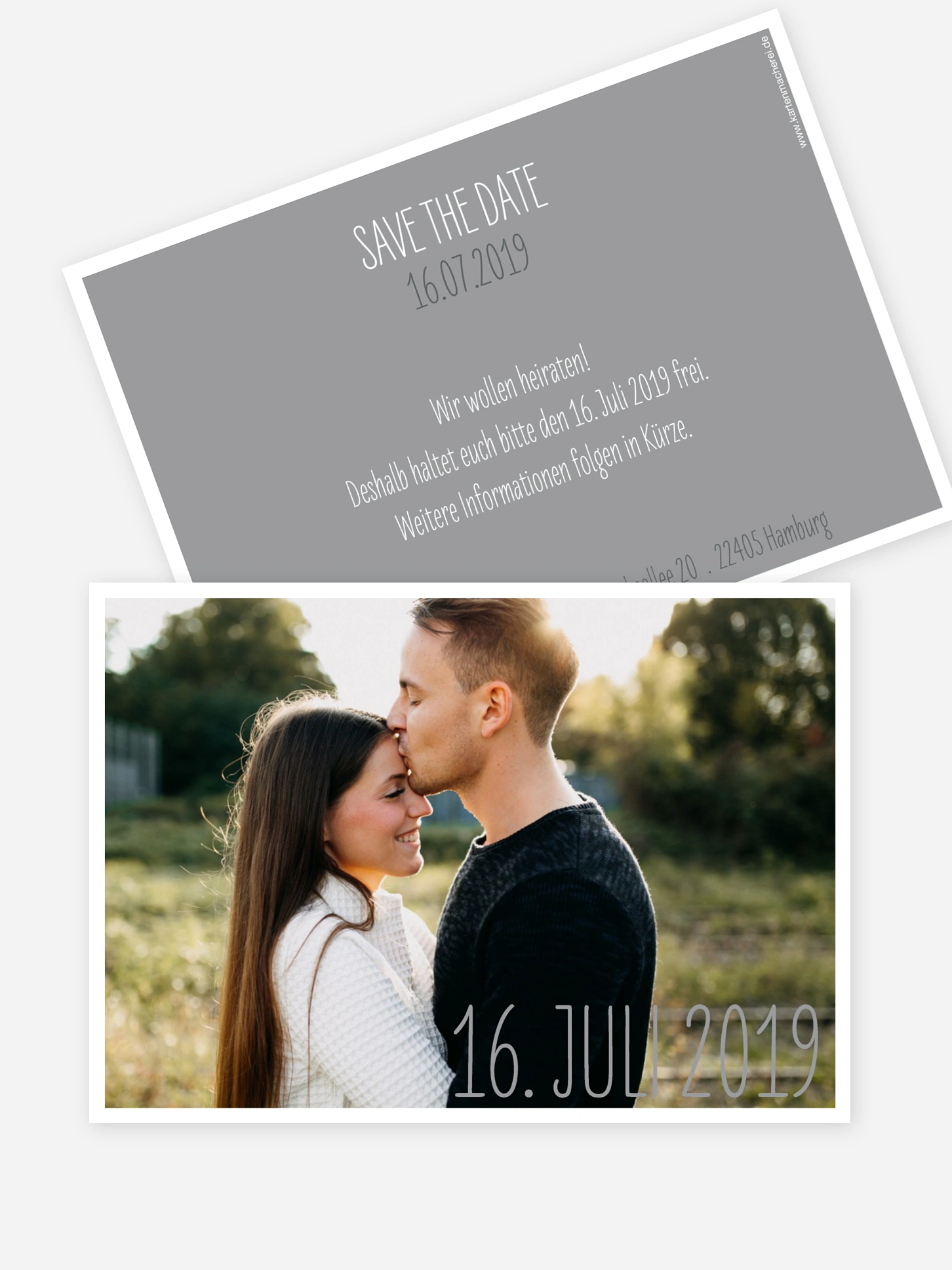 Save-the-Date Karte Farbenpracht