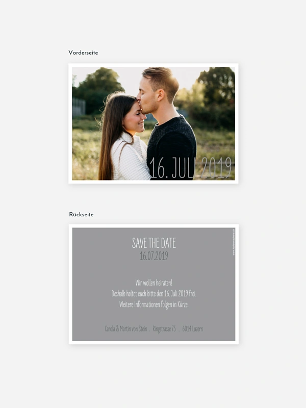 Save-the-Date Karte Farbenpracht