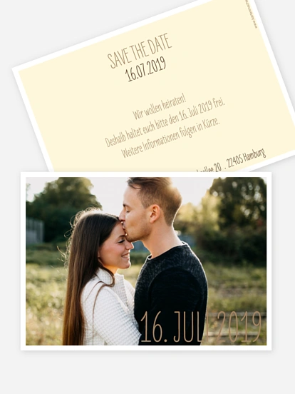 Save-the-Date Karte Farbenpracht