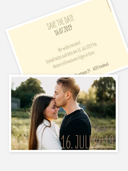 Save-the-Date Karte Farbenpracht
