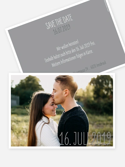 Save-the-Date Karte Farbenpracht