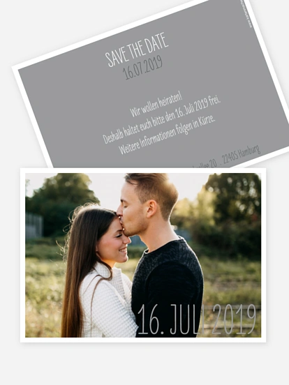 Save-the-Date Karte Farbenpracht