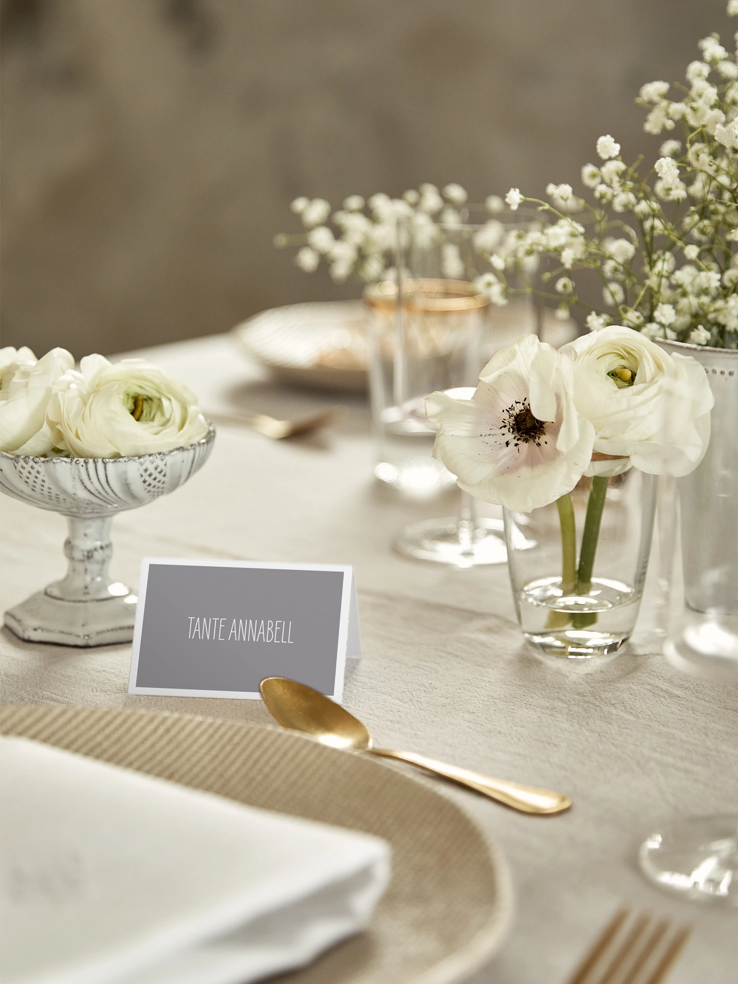 Tischkarte Hochzeit Farbenpracht