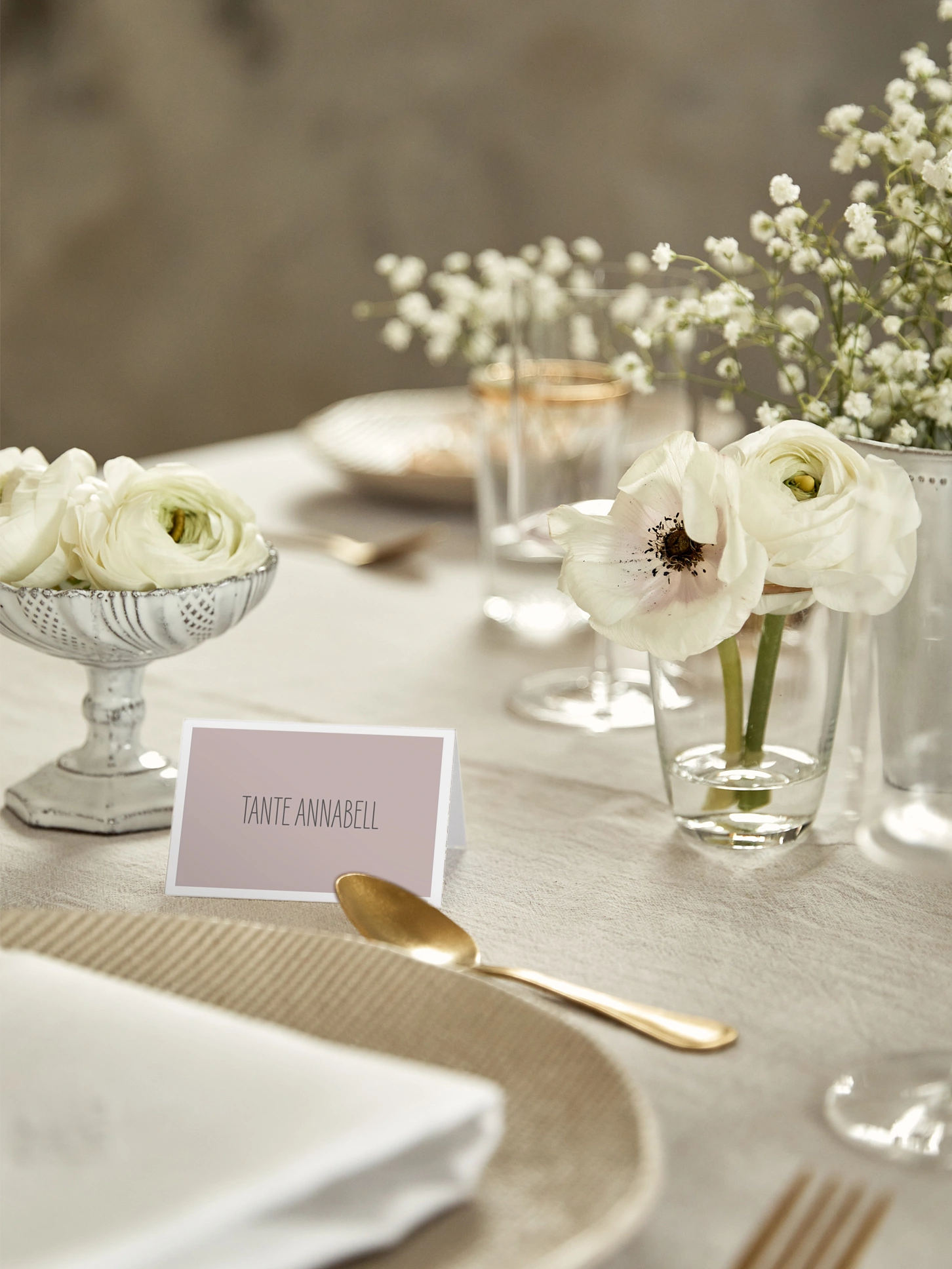 Tischkarte Hochzeit Farbenpracht