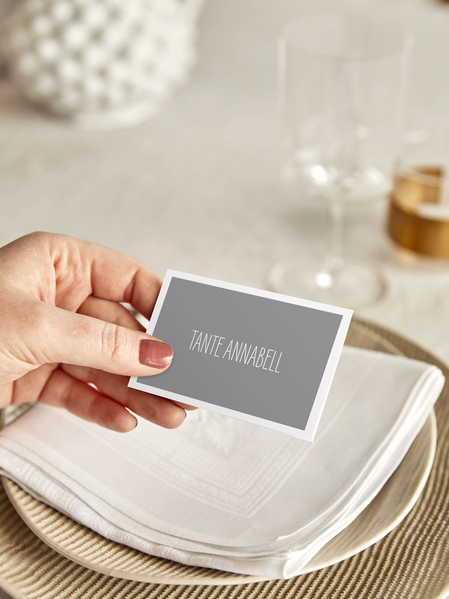 Tischkarte Hochzeit Farbenpracht
