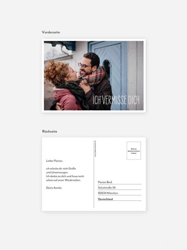 Postkarte Direktversand Farbenpracht