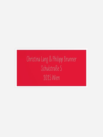 Empfängeraufkleber Hochzeit Farbenpracht