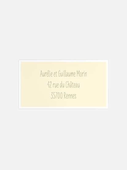 Étiquette destinataire mariage Éclat de couleur