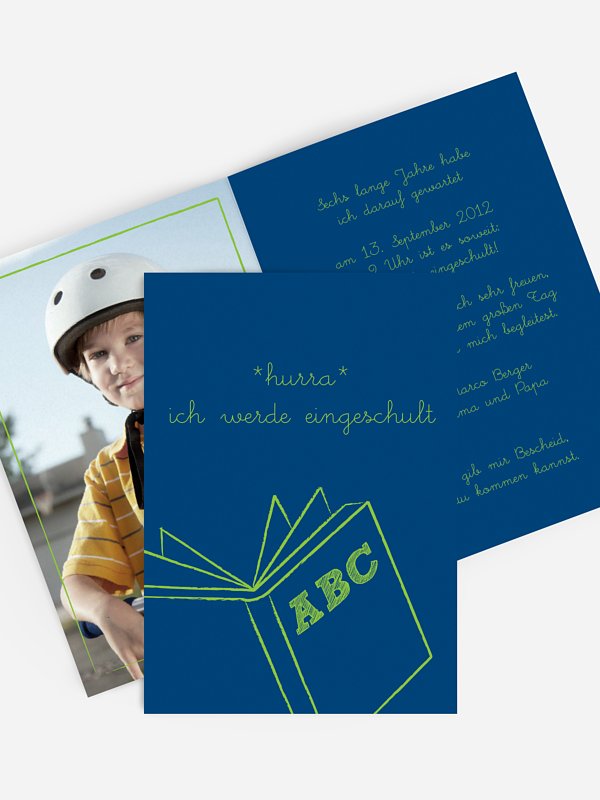 Einladung Einschulung Schulbuch