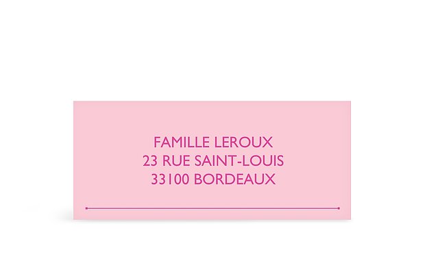Étiquette expéditeur naissance Porte-bonheur