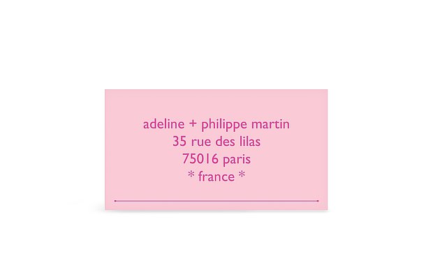 Étiquette destinataire naissance Porte-bonheur