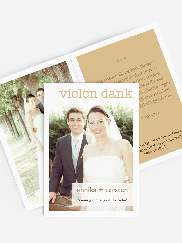 Dankeskarte Hochzeit Glücksmoment