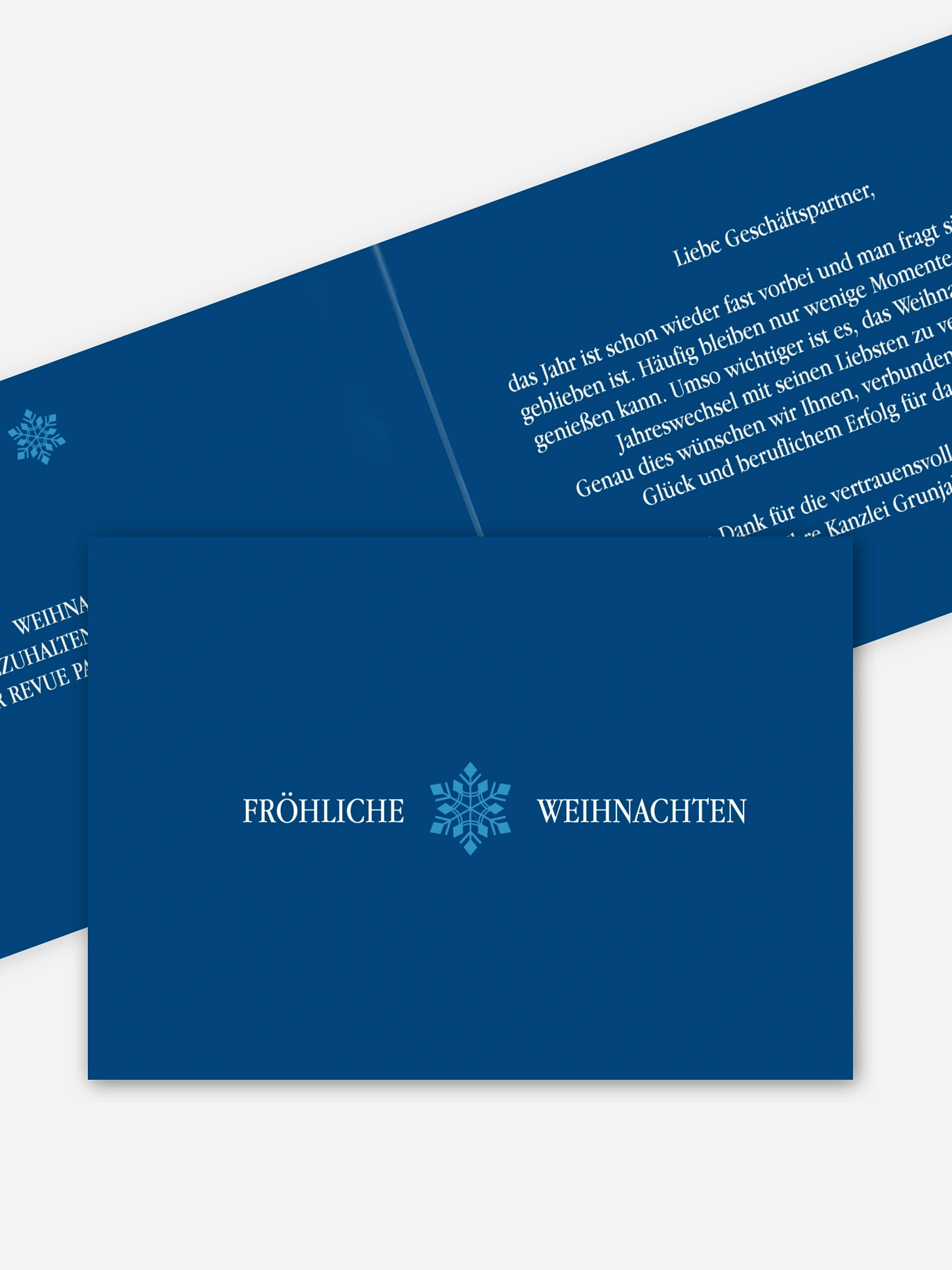 Premium-Weihnachtskarte Eisblume
