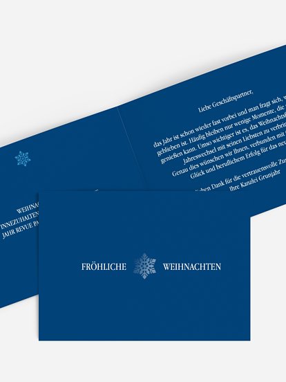 Premium-Weihnachtskarte Eisblume