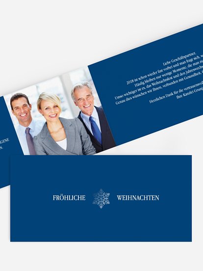 Premium-Weihnachtskarte Eisblume