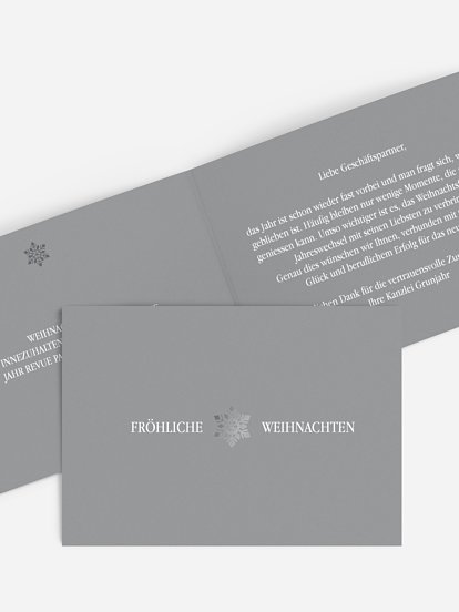 Premium-Weihnachtskarte Eisblume