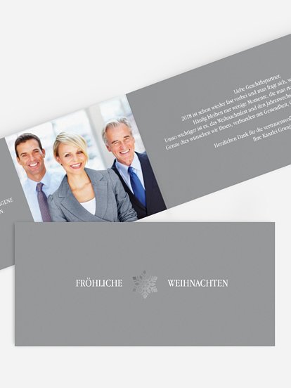 Premium-Weihnachtskarte Eisblume