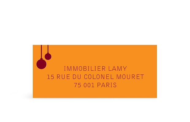 Étiquette expéditeur voeux entreprise Cerf