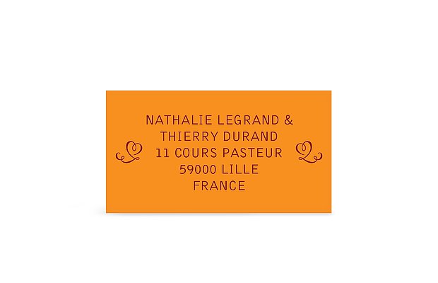 Étiquette destinataire voeux Chic