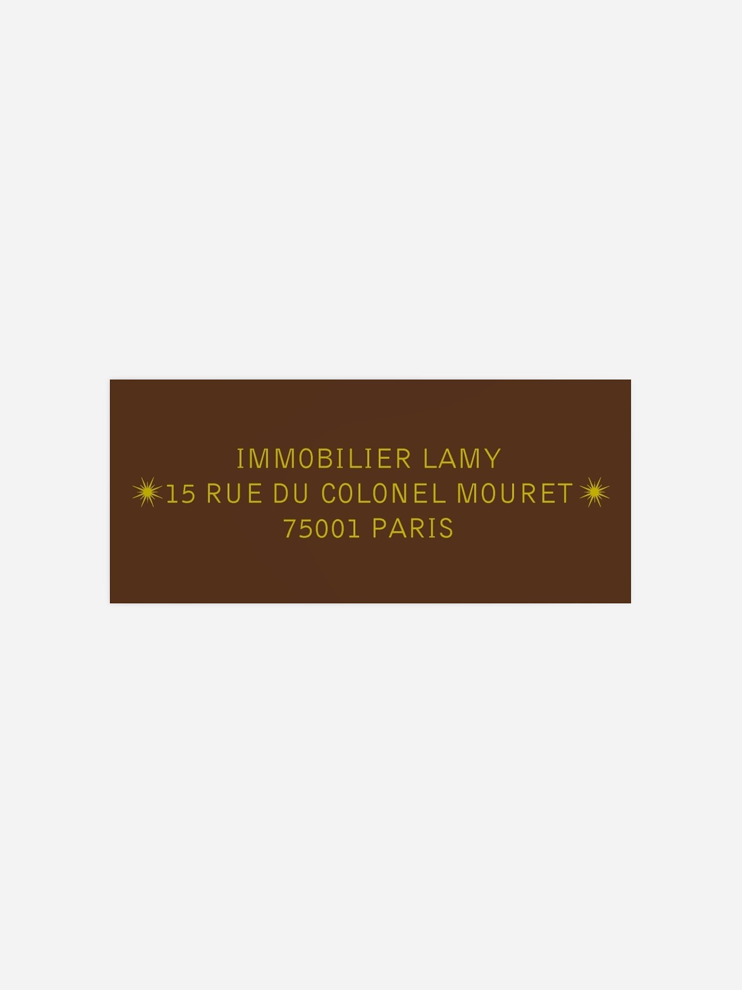 Étiquette expéditeur voeux entreprise Calligraphie