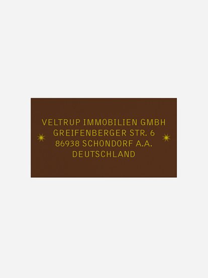 Empfängeraufkleber geschäftl. Weihnachten Schwungvoll