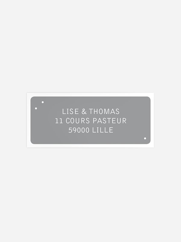 Étiquette expéditeur mariage Coeur d'étoile