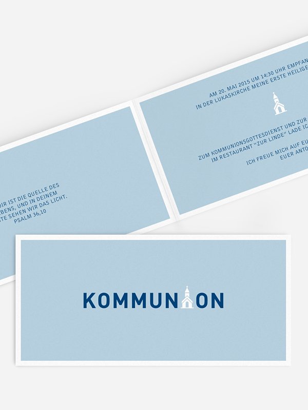 Kommunionseinladung Kirche
