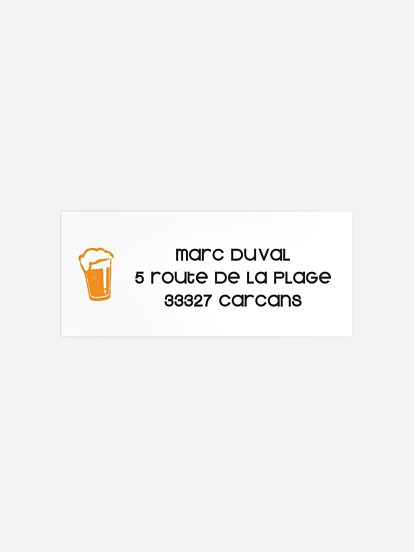 étiquette expéditeur anniversaire Bière festive