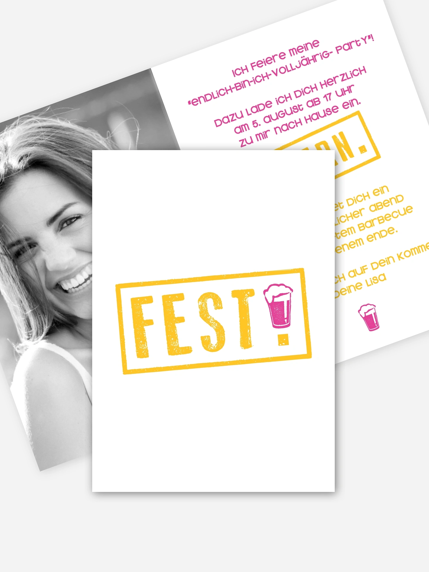 Einladung 18. Geburtstag Fest feiern