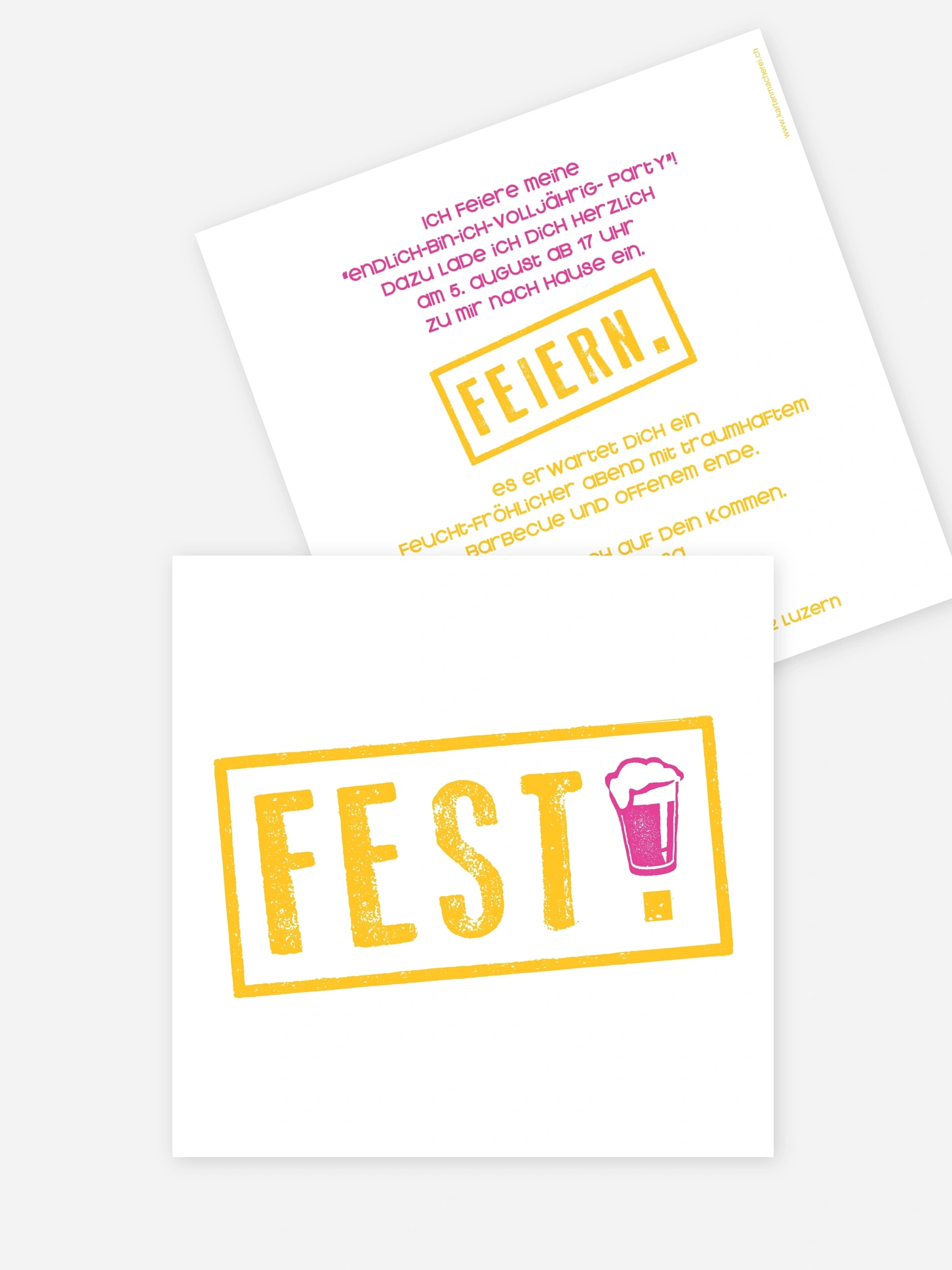 Einladung 18. Geburtstag Fest feiern